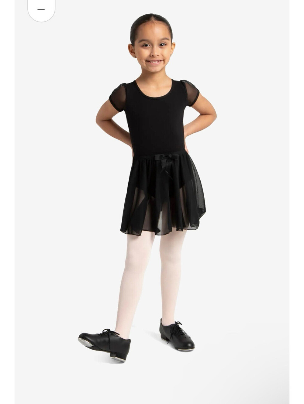 Capezio Children's Pull On Circular Skirt with Bow Trim…Size Toddler…Color Black